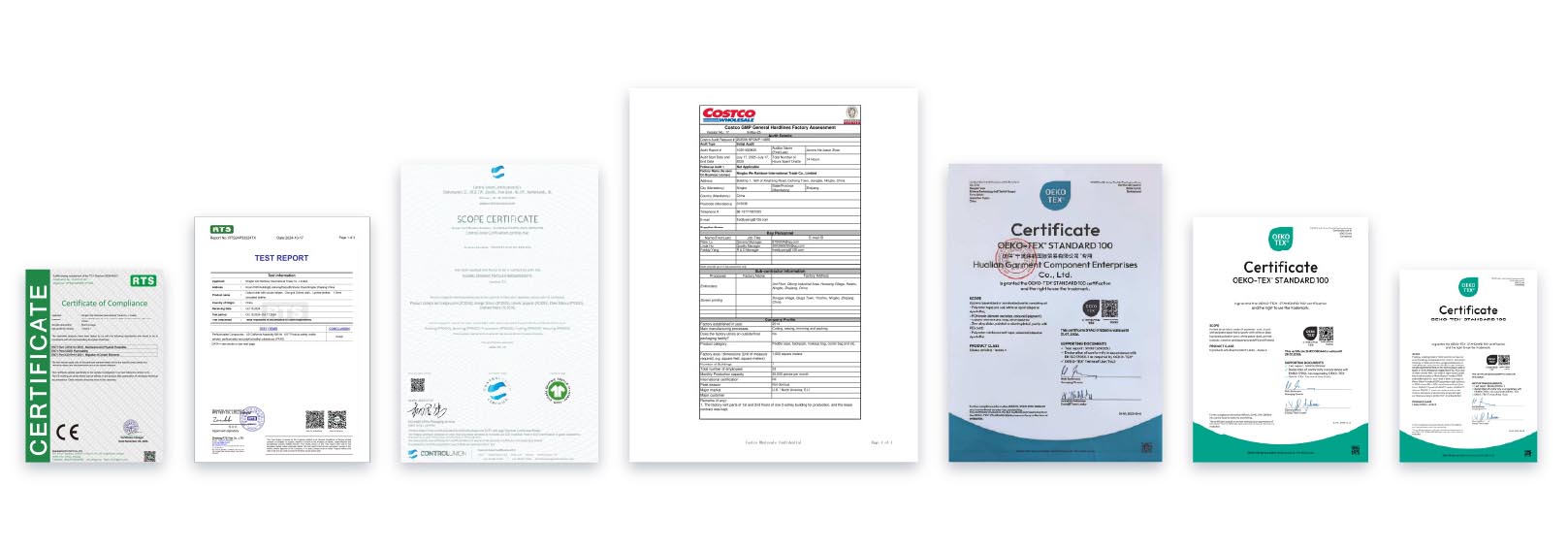 WERAINBOW test reports and product certificates